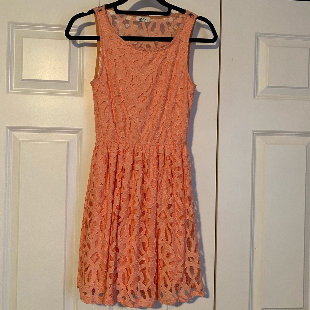 Apricot lace dress NWOT